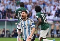 Lionel Messi dkk pada pertandingan melawan Timnas Arab Saudi pada Pertandingan pembuka Grup C semalam.