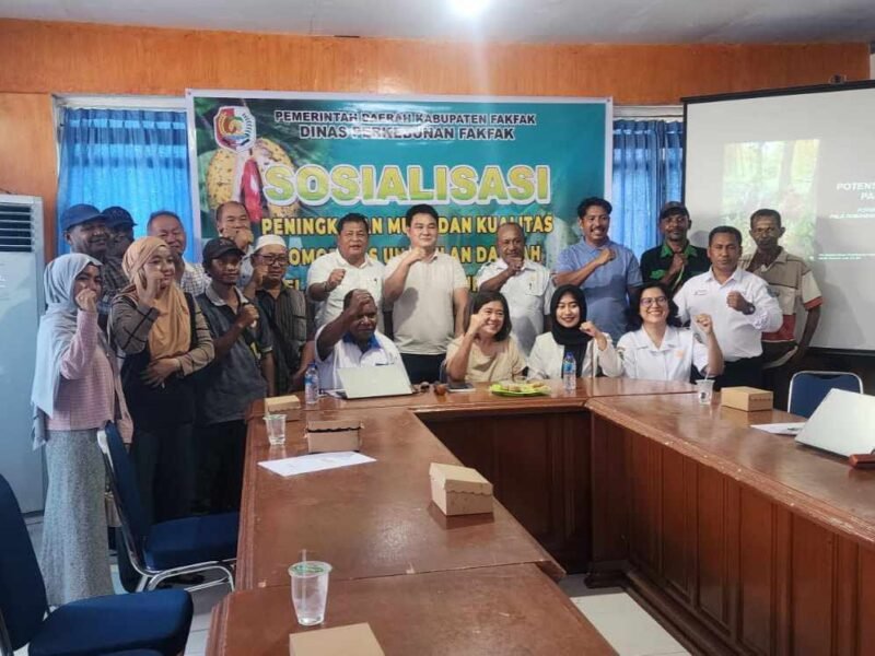 Foto. Kegiatan Sosialisasi Mutu dan Kualitas Pala Tomandin digelar di Ruang Rapat Tomandin, Dinas Perkebunan Fakfak.