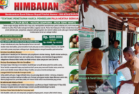Dinas Perkebunan Fakfak gencar pemasangan pamflet himbauan Surat Edaran Bupati Fakfak Nomor 500.8/249/BUP/2026 tentang Penetapan Harga Pembelian Pala Mentah di lokasi usaha para pelaku perdagangan pala.